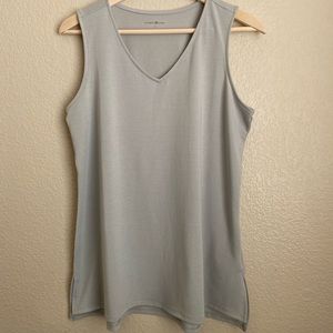 Elizabeth & Clarke - V-Neck Knit Tank Top with StainTech